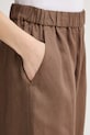 MM by Max Mara spodnie lniane CANNETI brązowy 2616131028600