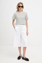 MM by Max Mara bermudy dámské s bavlnou PIOMBO 2616781018600 bílá SS26