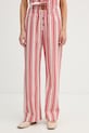 Stine Goya spodnie damskie bawełniane różowy SG.SS26.P147.2487