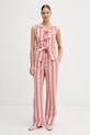 Stine Goya spodnie damskie bawełniane SG.SS26.P147.2487 różowy SS26