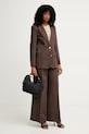 Marciano by Guess παντελόνι wide leg γυναικείο με πρόσμιξη λινού JANE G6GB04.W1782 καφέ SS26