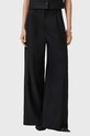 AllSaints spodnie z dodatkiem wełny z elastanem czarny W052QD
