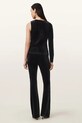 Zamatové nohavice AllSaints čierna W060TD