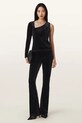 Zamatové nohavice AllSaints W060TD čierna