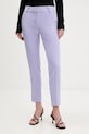 HUGO spodnie Hedima-1 z elastanem fioletowy 50544742