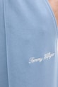 Bavlněné tepláky Tommy Hilfiger modrá WW0WW48784
