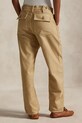 Polo Ralph Lauren pantaloni straight de damă din bumbac 211978634 bej SS26
