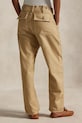 Polo Ralph Lauren pantaloni straight de damă din bumbac 211978634 bej SS26