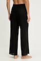 Odzież Karl Lagerfeld spodnie plażowe z dodatkiem lnu HOTEL KARL B1W46033 czarny