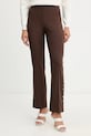 Karl Lagerfeld spodnie z elastanem brązowy B1W10006