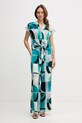 Joseph Ribkoff spodnie wide leg damskie 261042 turkusowy SS26