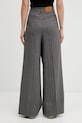 Odzież GANNI spodnie z dodatkiem wełny W0761 W0761 szary