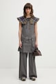 GANNI spodnie z dodatkiem wełny W0761 W0761 szary