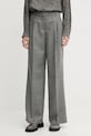 Marc O'Polo spodnie wełniane tkanina szary 600006810005