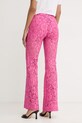 Oblečenie Pinko zvonové nohavice dámske čipkované 106434.A330 ružová