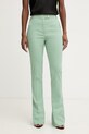 Pinko oblekové nohavice dámske bavlnené zelená 106514.A34I