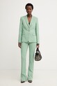 Pinko oblekové nohavice dámske bavlnené 106514.A34I zelená SS26