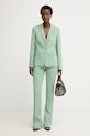 Pinko oblekové nohavice dámske bavlnené 106514.A34I zelená SS26