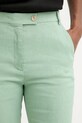 Pinko oblekové nohavice dámske bavlnené zelená 106514.A34I