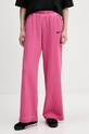 Karl Lagerfeld Jeans pantaloni de trening din bumbac uni roz B1W10090