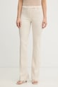 Patrizia Pepe spodnie tkanina beżowy 8P0781.A6F5