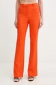 Patrizia Pepe spodnie z elastanem pomarańczowy 8P0792.A726