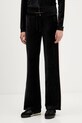 Juicy Couture spodnie dresowe welurowe dzianina czarny JCGBJ126002