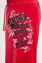 Juicy Couture spodnie dresowe welurowe Wrap You Up czerwony JCNBJ126452