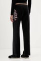 Odzież Juicy Couture spodnie dresowe welurowe Wrap You Up JCNBJ126452 czarny