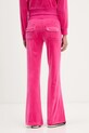 Odzież Juicy Couture spodnie dresowe welurowe Layla JCSEBJ001.658 różowy