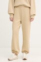 EA7 Emporio Armani pantaloni de trening pentru femei, din bumbac bej AF21061.7W000928