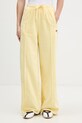 Παντελόνι φόρμας adidas Originals πλεκτό ύφασμα κίτρινο KQ6662