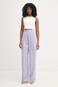 Elisabetta Franchi spodnie damskie PA16761E2 fioletowy SS26
