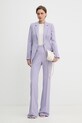 Elisabetta Franchi spodnie damskie PA17161E2 fioletowy SS26