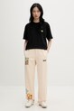 Barrow spodnie dresowe damskie bawełniane S6BWWOFP035 beżowy SS26