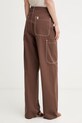 Odzież Liu Jo spodnie cargo damskie bawełniane WA6178.T295A brązowy
