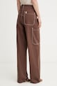 Odzież Liu Jo spodnie cargo damskie bawełniane WA6178.T295A brązowy