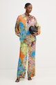 Liu Jo spodnie damskie z wiskozy WA6484.T473A multicolor SS26
