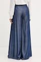 Odzież Liu Jo spodnie wide leg damskie z wiskozy UA6273.D4894 granatowy