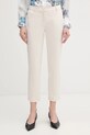 Marella spodnie GHIANDA z elastanem beżowy 2613131051200
