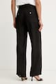 Oblečenie Marella nohavice wide leg dámske ľanové SOLISTA 2613131114200 čierna