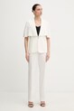 Хлопковые брюки Marella FIDATO 2613131151200 белый SS26