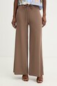 Marella spodnie damskie z wiskozy MLMGIURIA brązowy 2613331045200