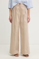 Marella spodnie damskie bawełniane z elastanem Emme by Marella beżowy 2615131071200