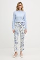 Marella spodnie Emme by Marella 2615131201200 niebieski SS26