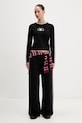 Guess Jeans spodnie dresowe W6RB43.KD122 czarny SS26