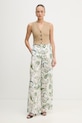 Marella nohavice wide leg dámske ľanové DOMINO 2613131232200 biela SS26