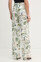Ρούχα Marella Παντελόνι wide leg γυναικείο λινό DOMINO 2613131232200 λευκό