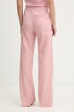 Odzież iBlues spodnie straight damskie z dodatkiem lnu CANALE 2617131112200 różowy