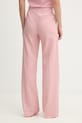 Odzież iBlues spodnie straight damskie z dodatkiem lnu CANALE 2617131112200 różowy